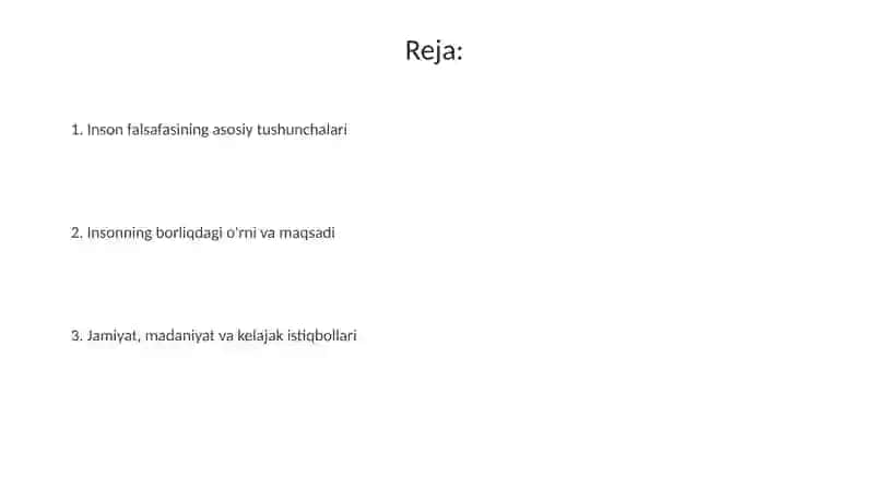 Inson falsafasi 2