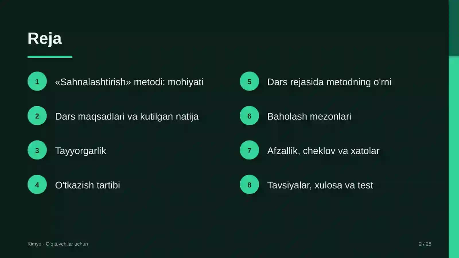 kimyo darslarida sahnalashtirish metodidan foydalanish 8419 2