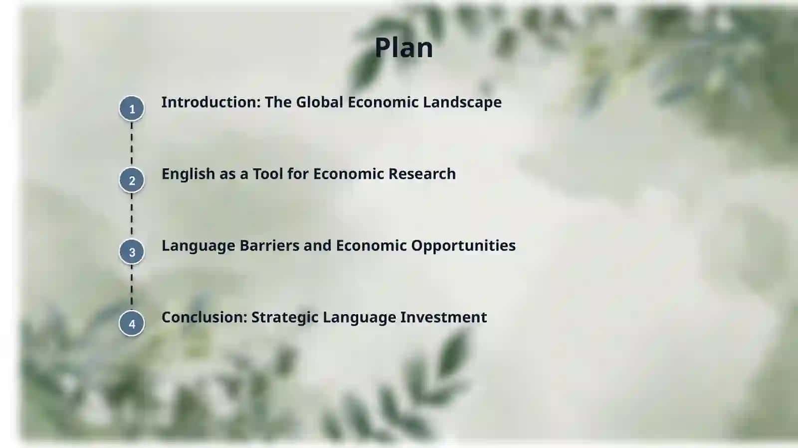 Greeting. Why  is english important fo economists? 2