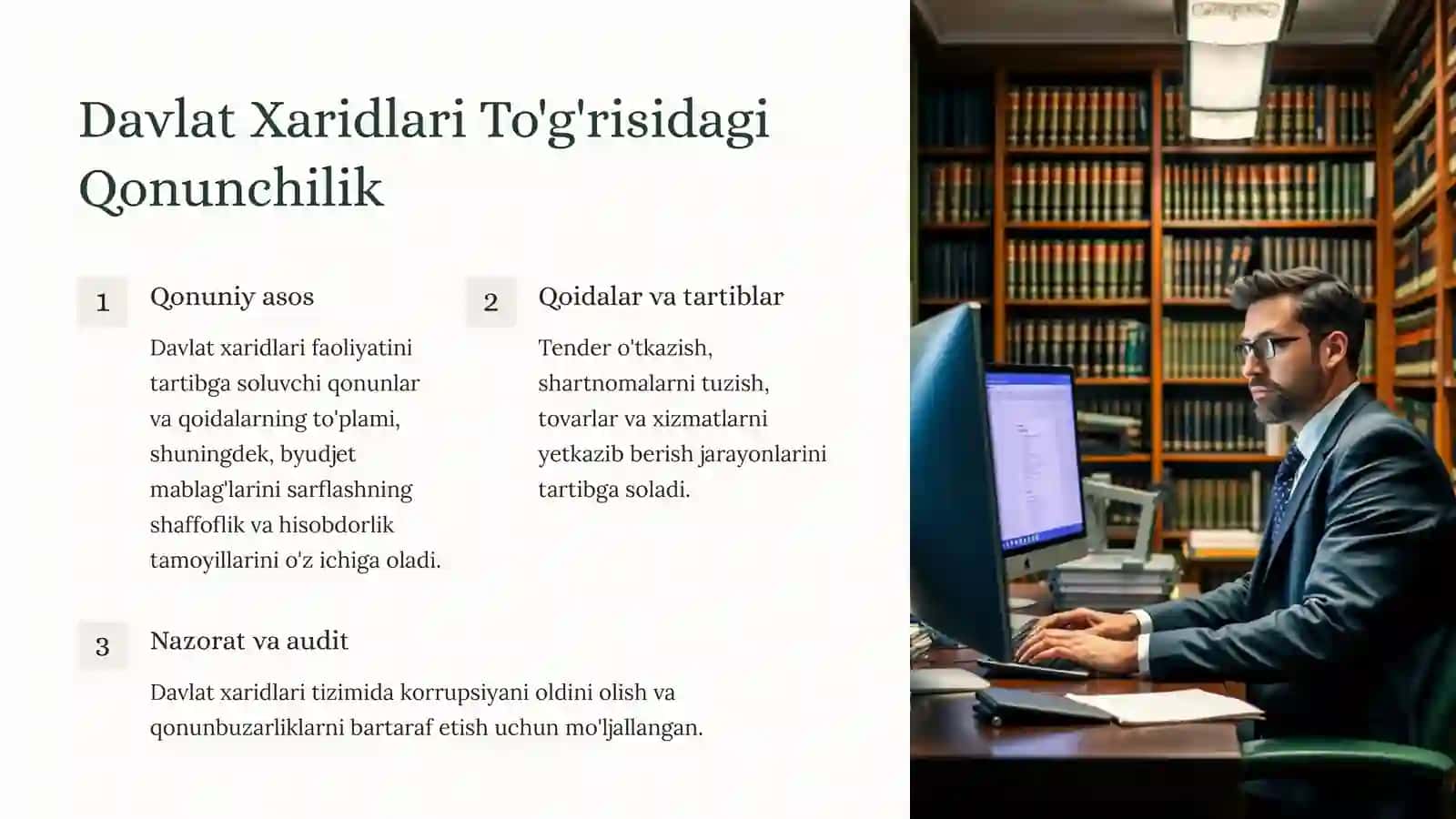 Davlat Xaridlari To'g'risidagi Qonunchilik 2
