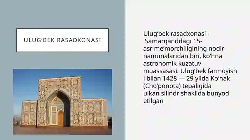 Ulugʻbek rasadxonasi 2