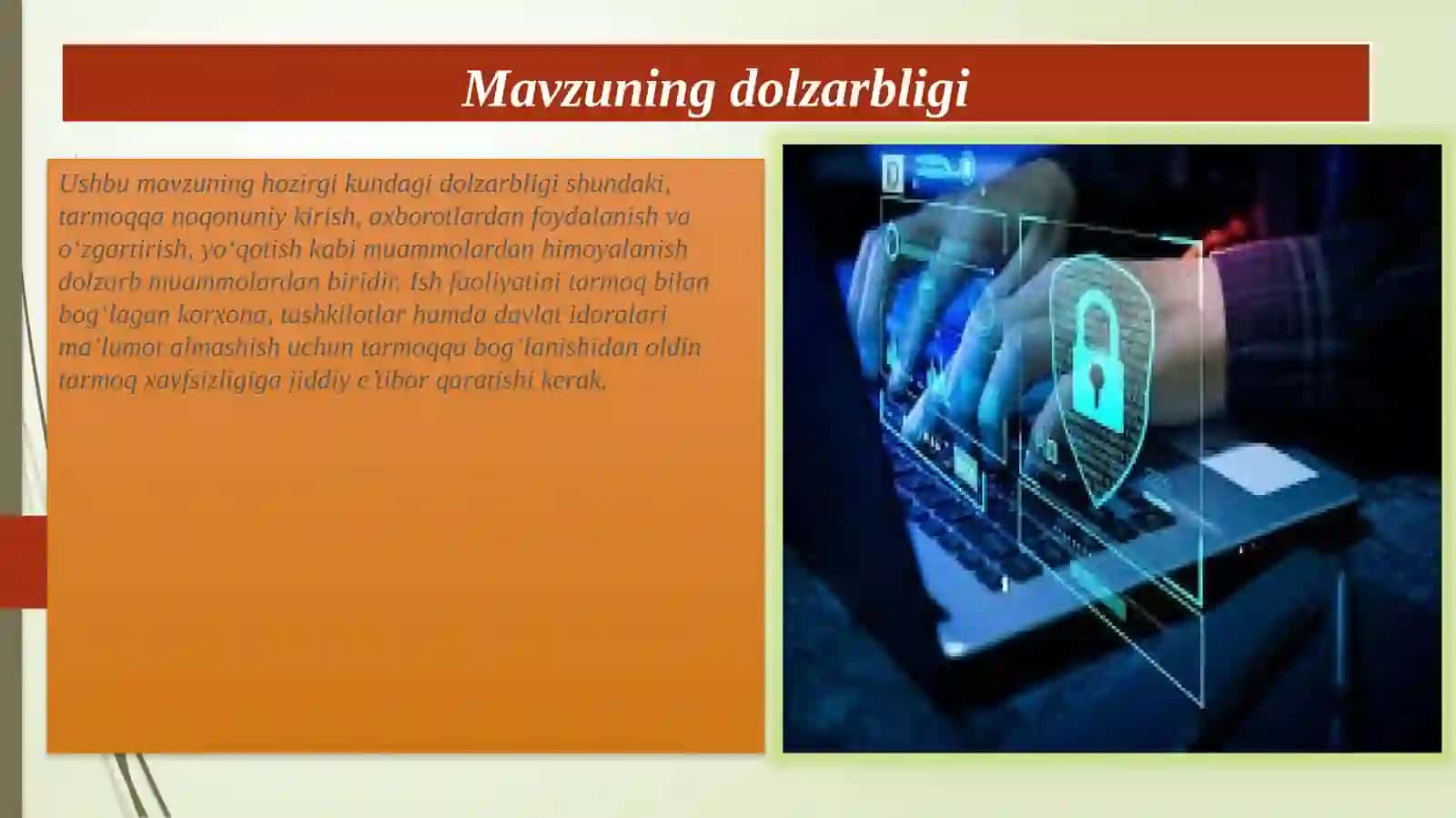 “Korporativ tarmoqlarni kiberhujumlardan himoyaqilishda IDS/IPS tizimlarini qo‘llash” 2
