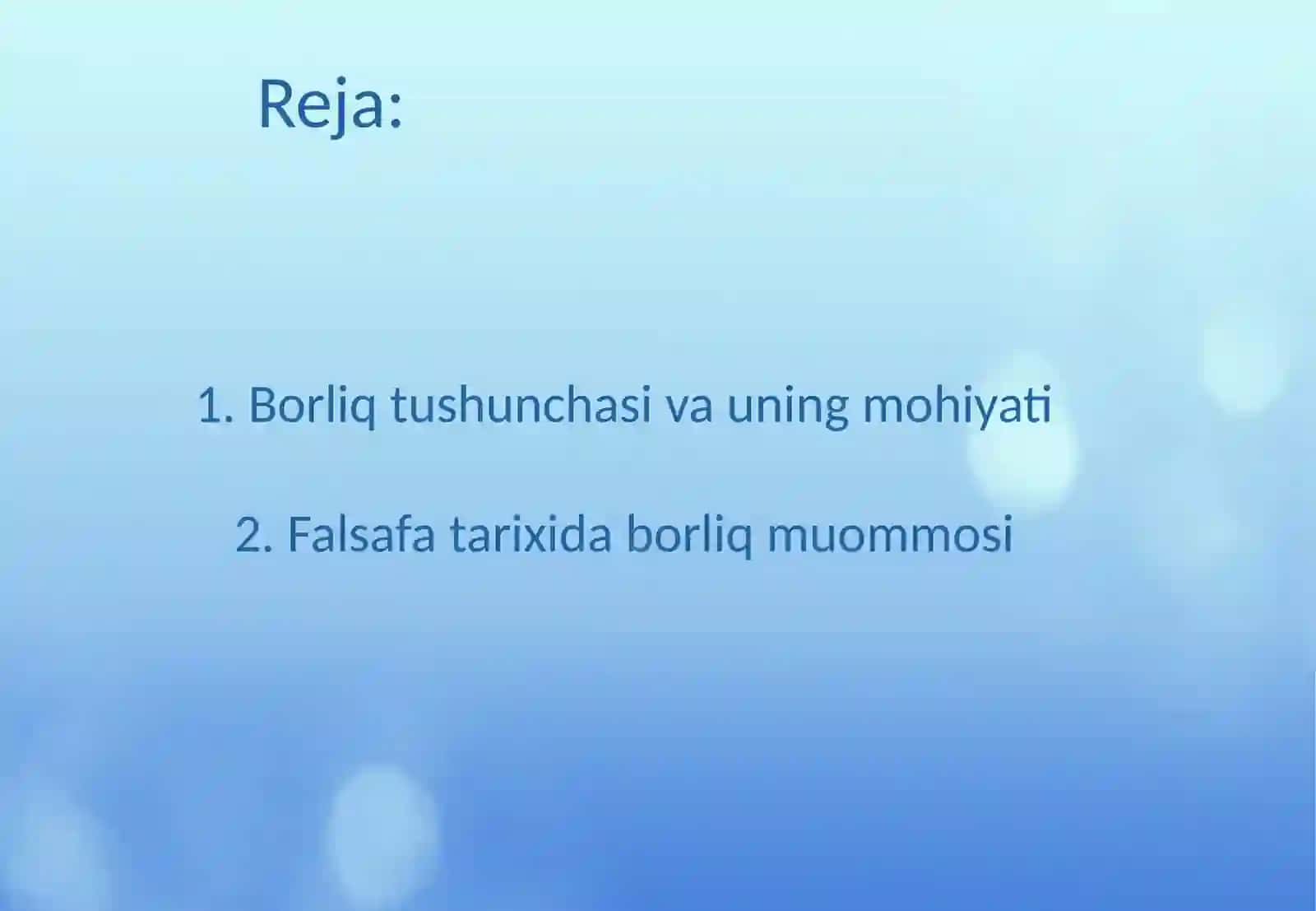 Borliqfalsafasi 2