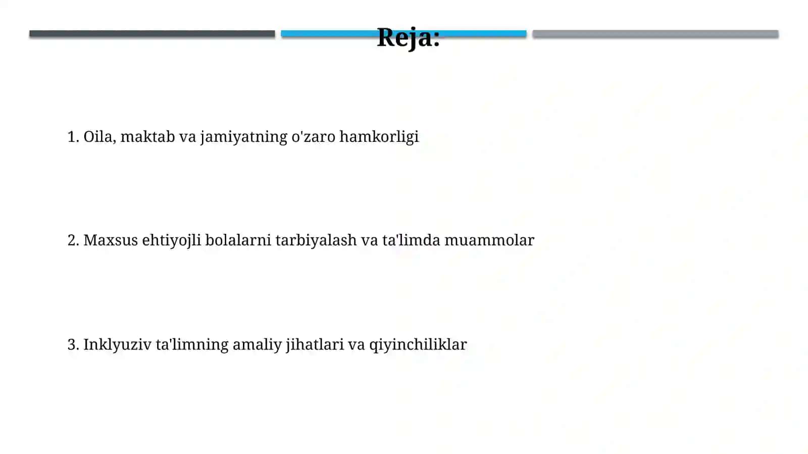Alohida ta'limga ehtiyoji bor bolalar ta'lim-tarbiyasini tashkilqilishmasalalari 2