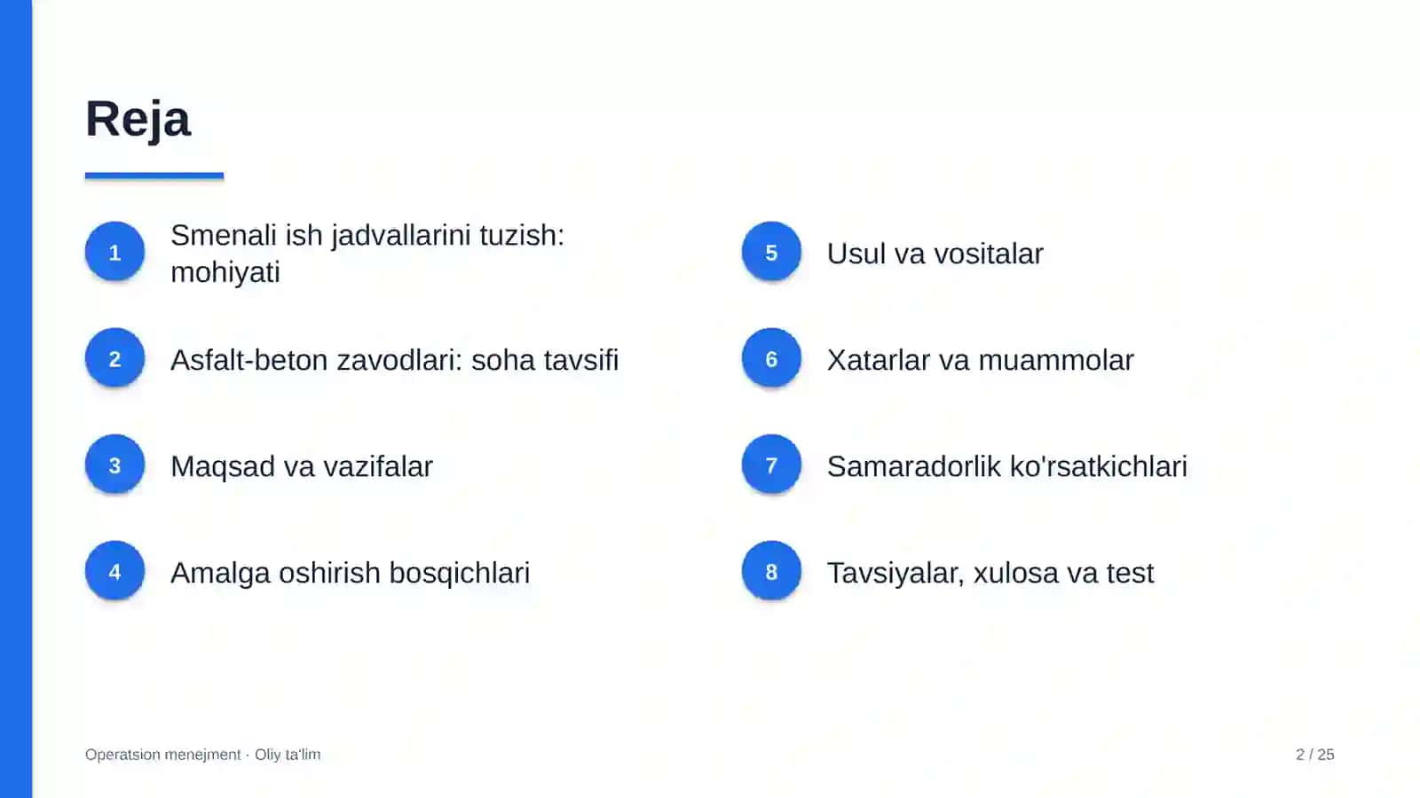 asfalt beton zavodlarida smenali ish jadvallarini tuzish 4681 2
