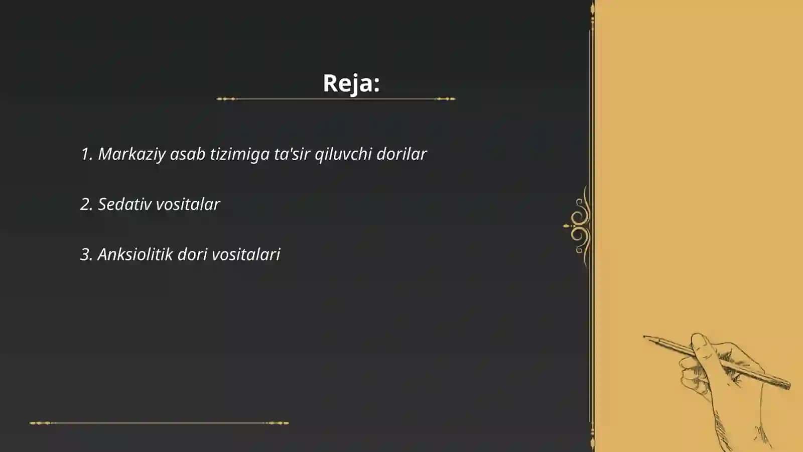Markaziy asab tizimiga tа'sir qiluvchi dorilar 2