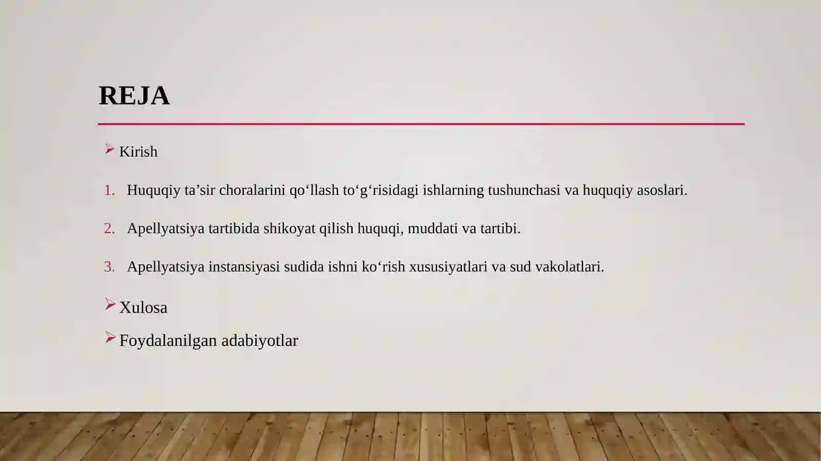 Huquqiy ta’sir chorasini qo‘llash to‘g‘risidagi ishlarni apellyatsiya tartibida ko‘rib chiqish 2