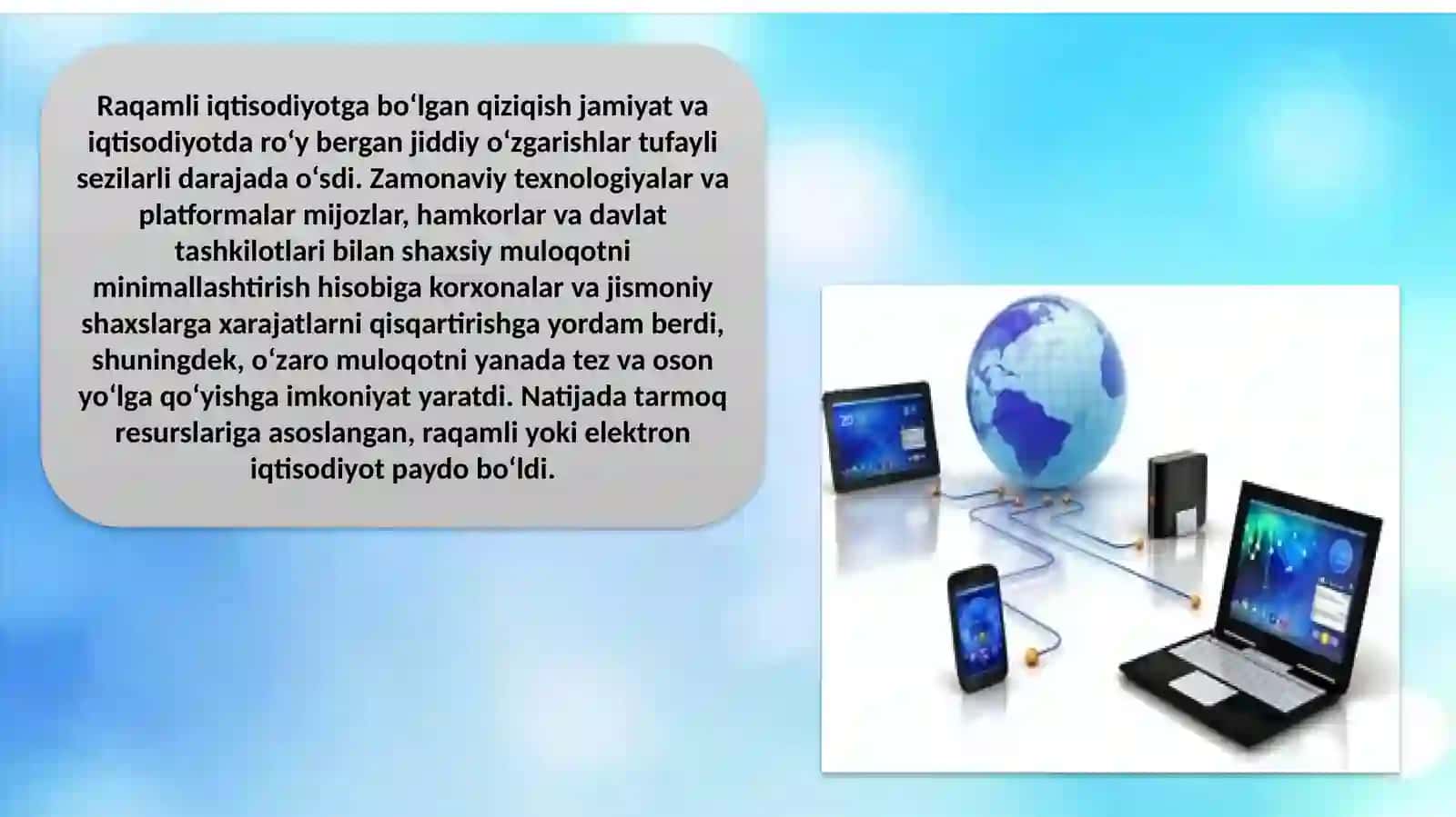 7-mavzu. Raqamli iqtisodiyotning rivojlanish darajasini baholash metodologiyasi (2-soat) 2