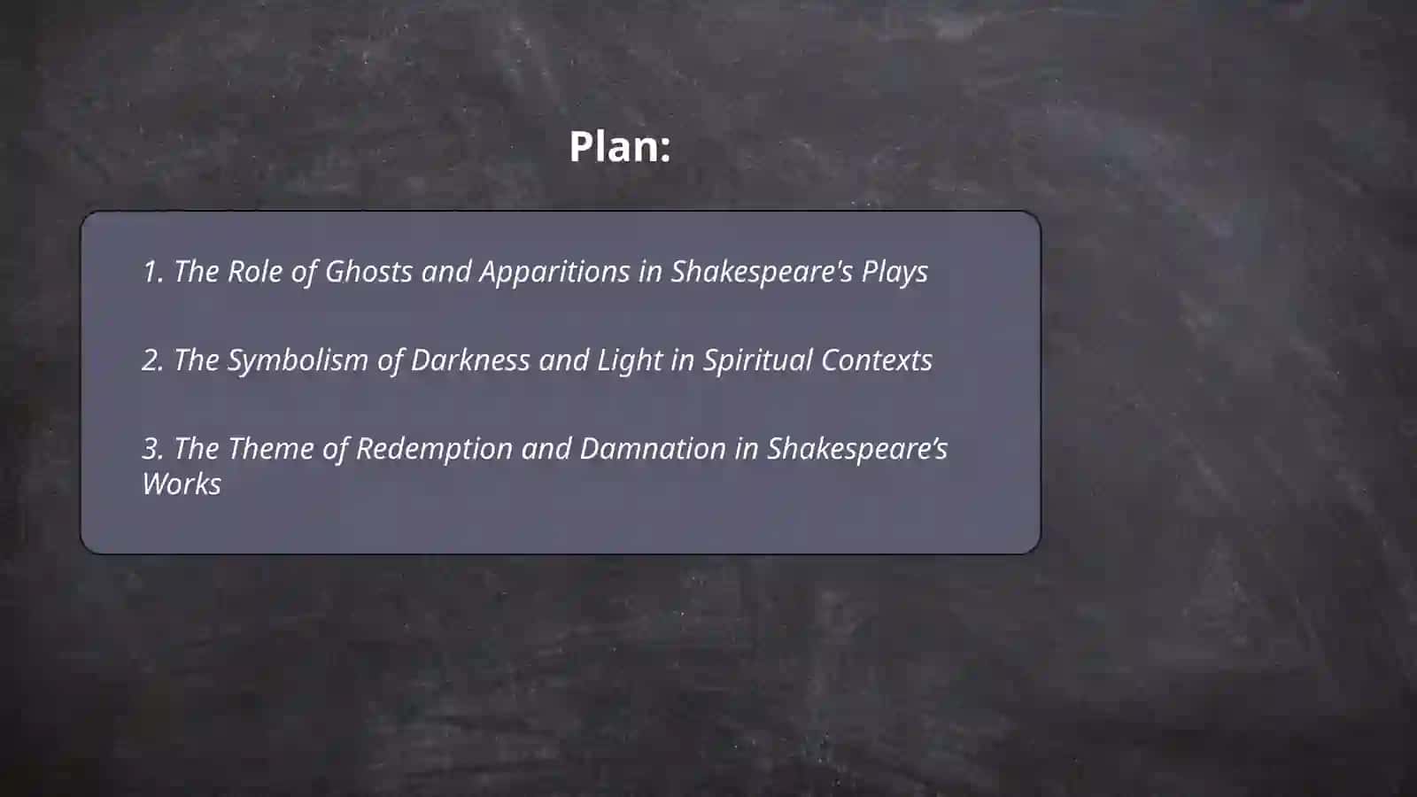 Image of spiritual state in the works of W. Shakespeare 2