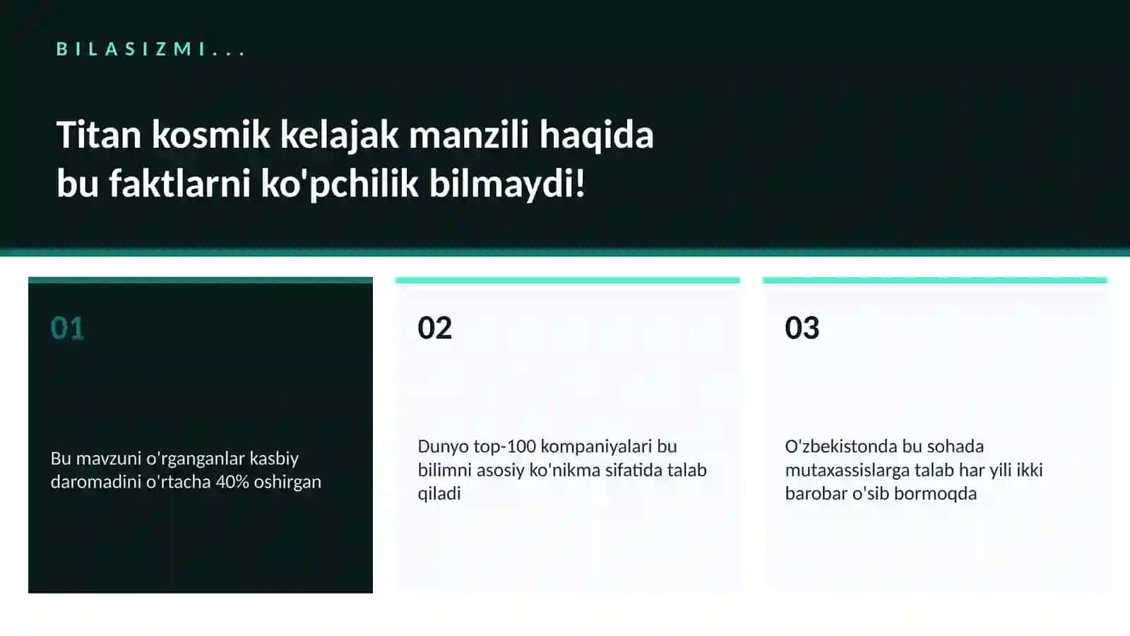 Titan kosmik kelajak manzili 2