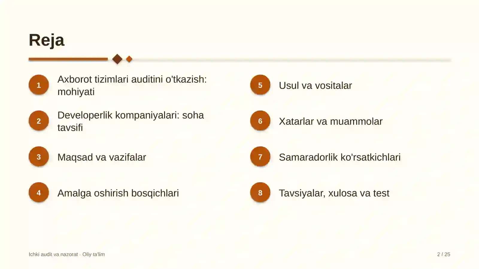 Developerlik kompaniyalarida axborot tizimlari auditini o'tkazish 2