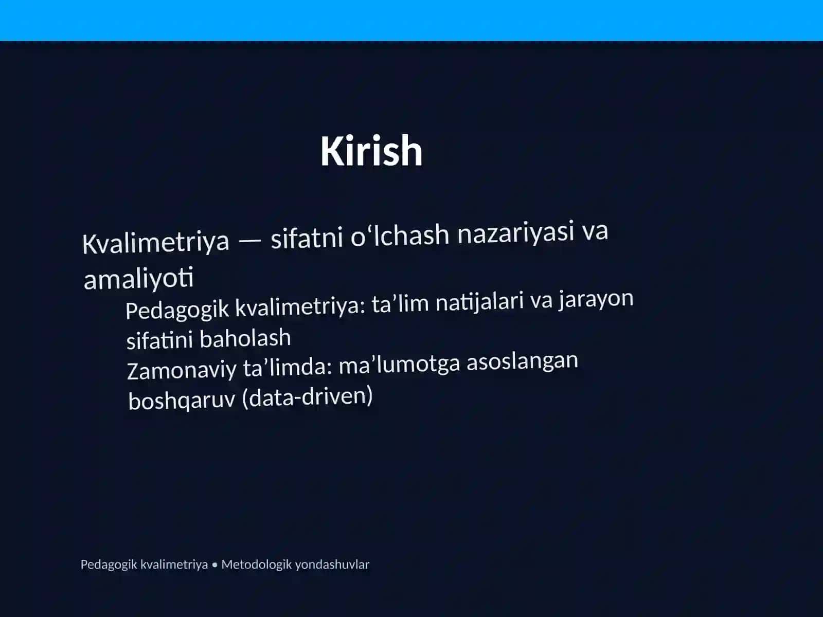 Pedagogik kvalimetriya faniga metodologik yondashuvlar 2