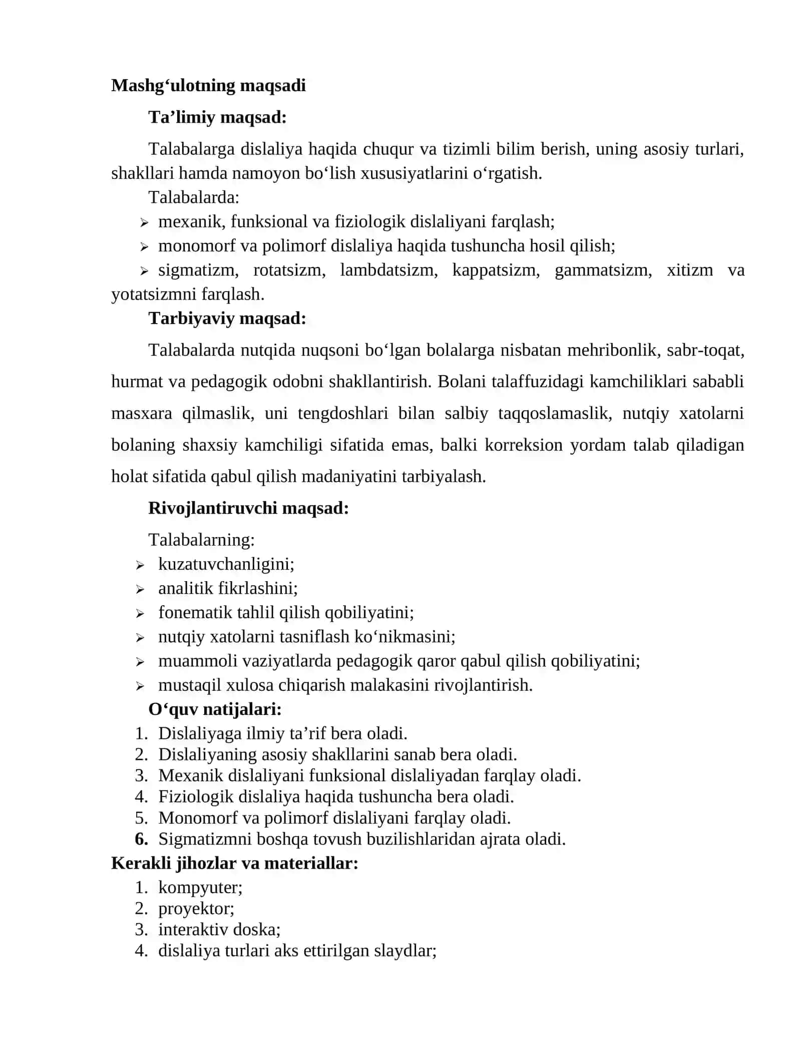 Dislaliya turlari va uning namoyon bo‘lishi xususiyatlari 2