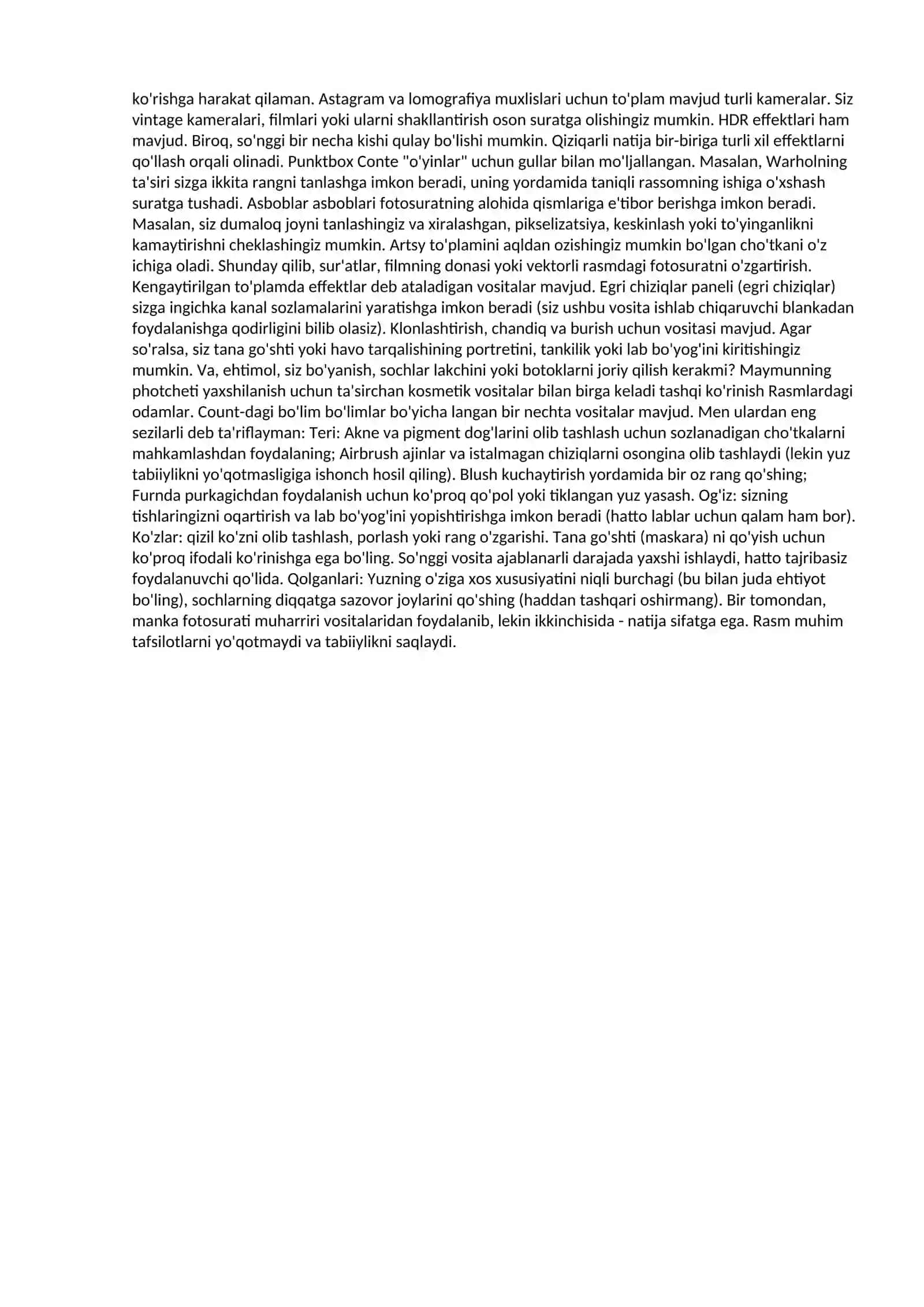 Onlayn grafik muharrirlari imkoniyatlaridan foydalanish 2