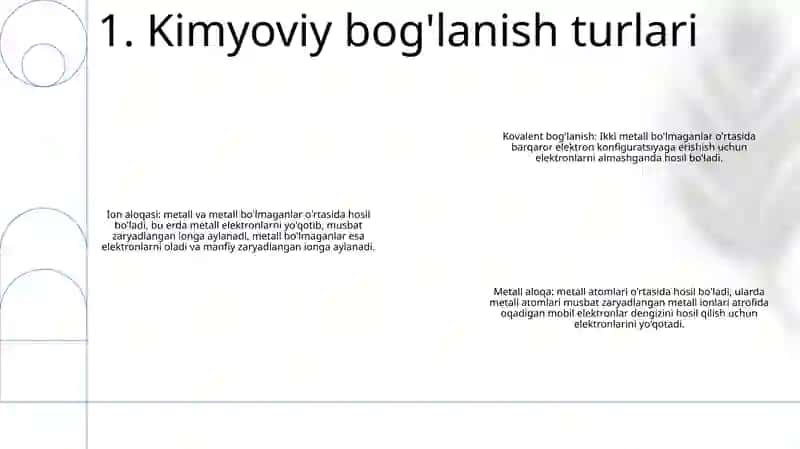 Kimyoviy Bog’Lanis 2
