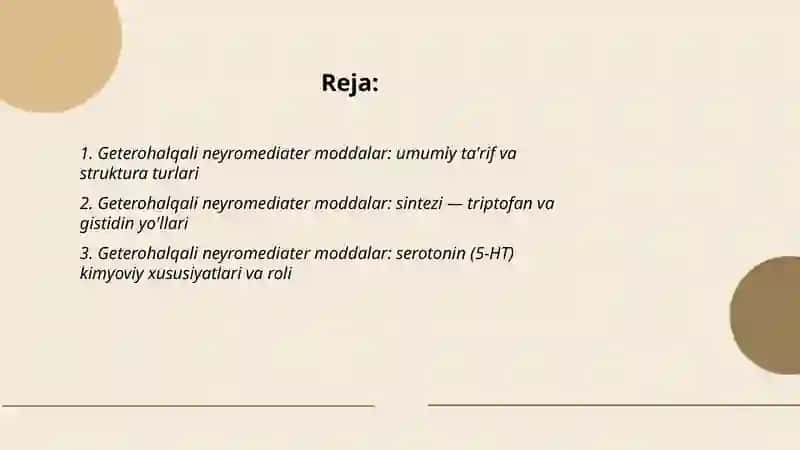 Geterohalqali neyromediater moddalar 2