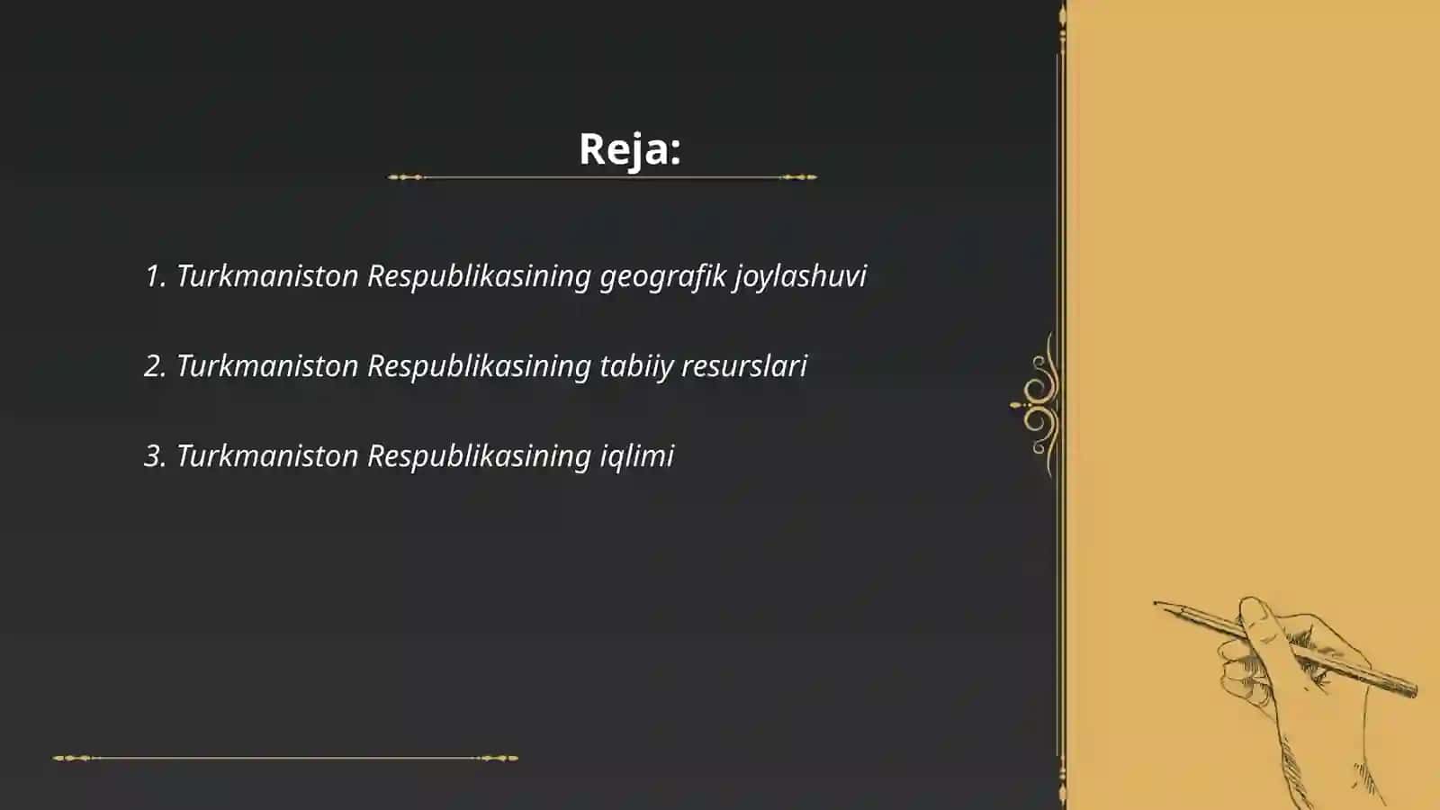 Turkmaniston Respublikasiga umumiy iqtisodiy geografik tavsif 2