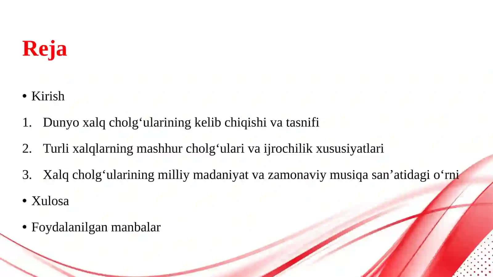 Dunyo xalq cholgʻulari 2