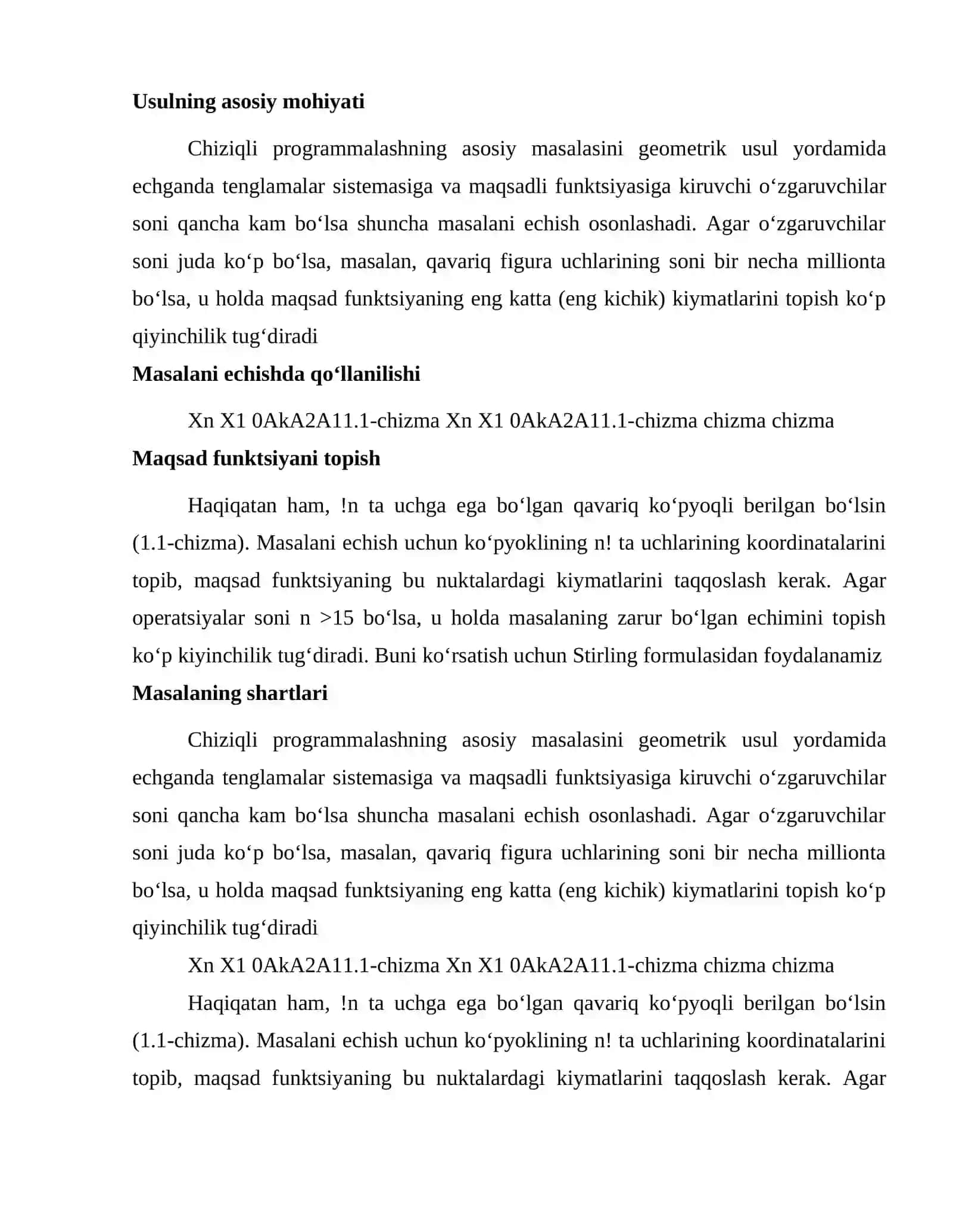 Masalalar tadqiqi. Simpleks usul. Optimal echim topish usullari 2