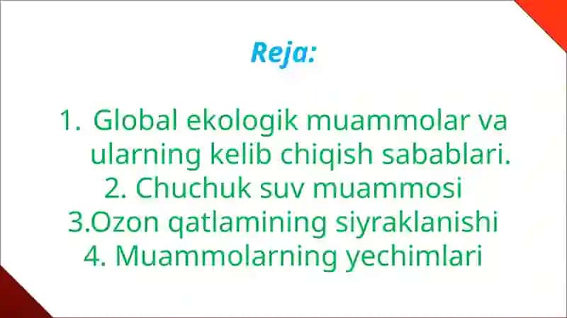 Globalekologik muammolar 2