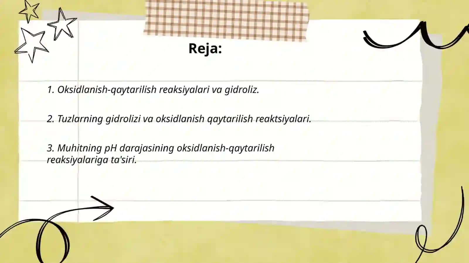 Oksidlanish-qaytarilish reaksiyalari va gidroliz 2