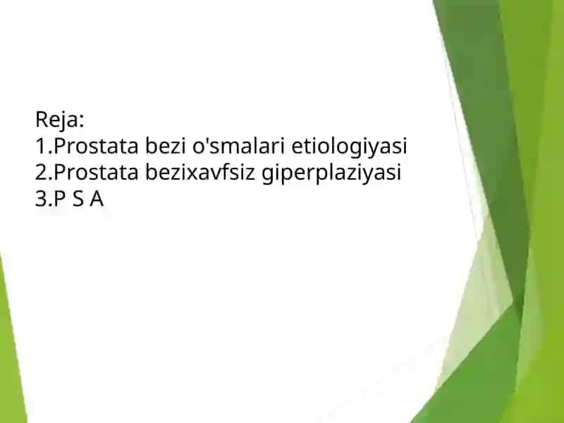 Prostata bezi o'smalari 2