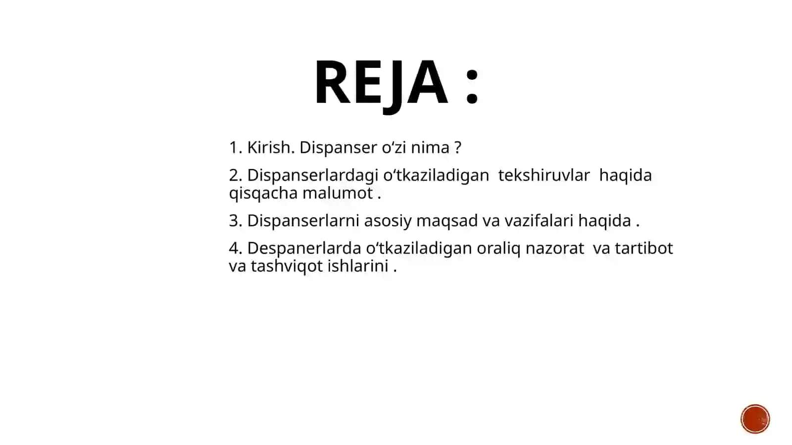 Dispanser ko’rigi haqida 2