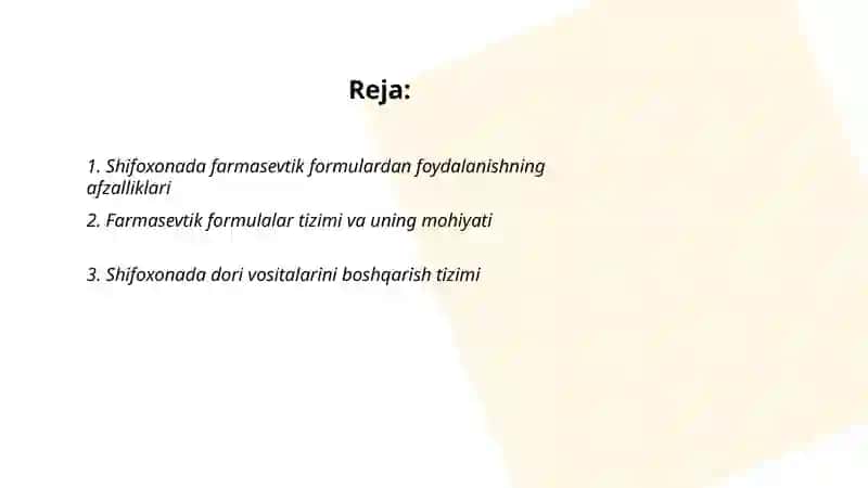 Shifoxonada farmasevtik formulyar tizimini qo'llanilishi 2