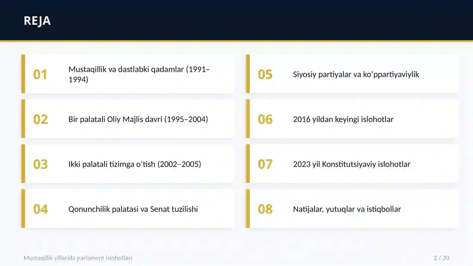 Mustaqillik Yillarida Uzbekistonda Parlament Tizimidagi Ishlohtlar 1991-2025 | Professional Tahlil va Tarixiy Sharh 2