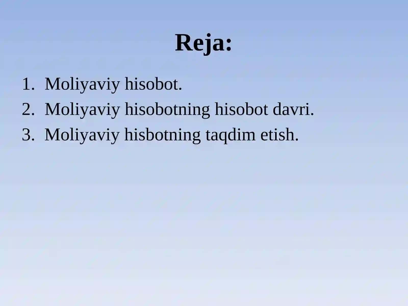 Moliyaviy Hisobotlar 2