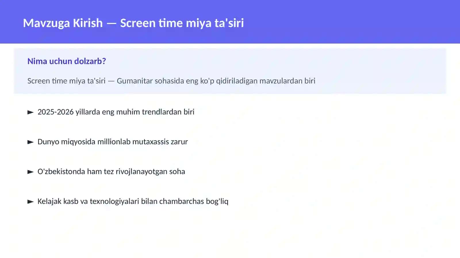 Screen time miya ta'siri 2