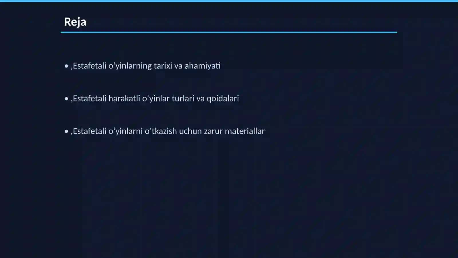 Estafetali harakatli o‘yinlarni o‘tkazish 2