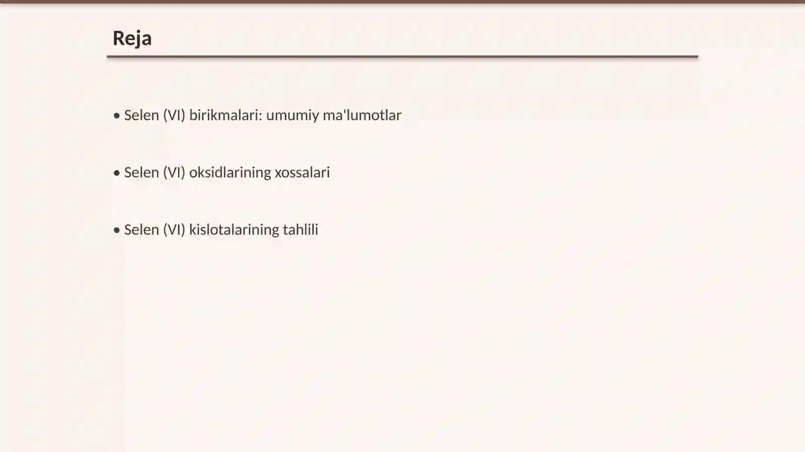 Selen (VI) birikmalari va ularning xossalari 2