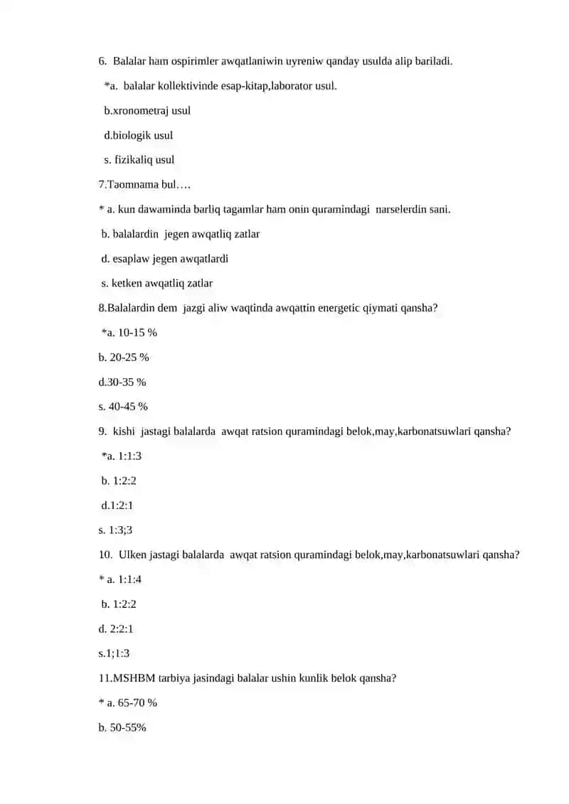 №9 MBM lerinde awqatlaniwga gigienik baha beriw. Mektepte awqatlaniwga gigienik baha beriw 2
