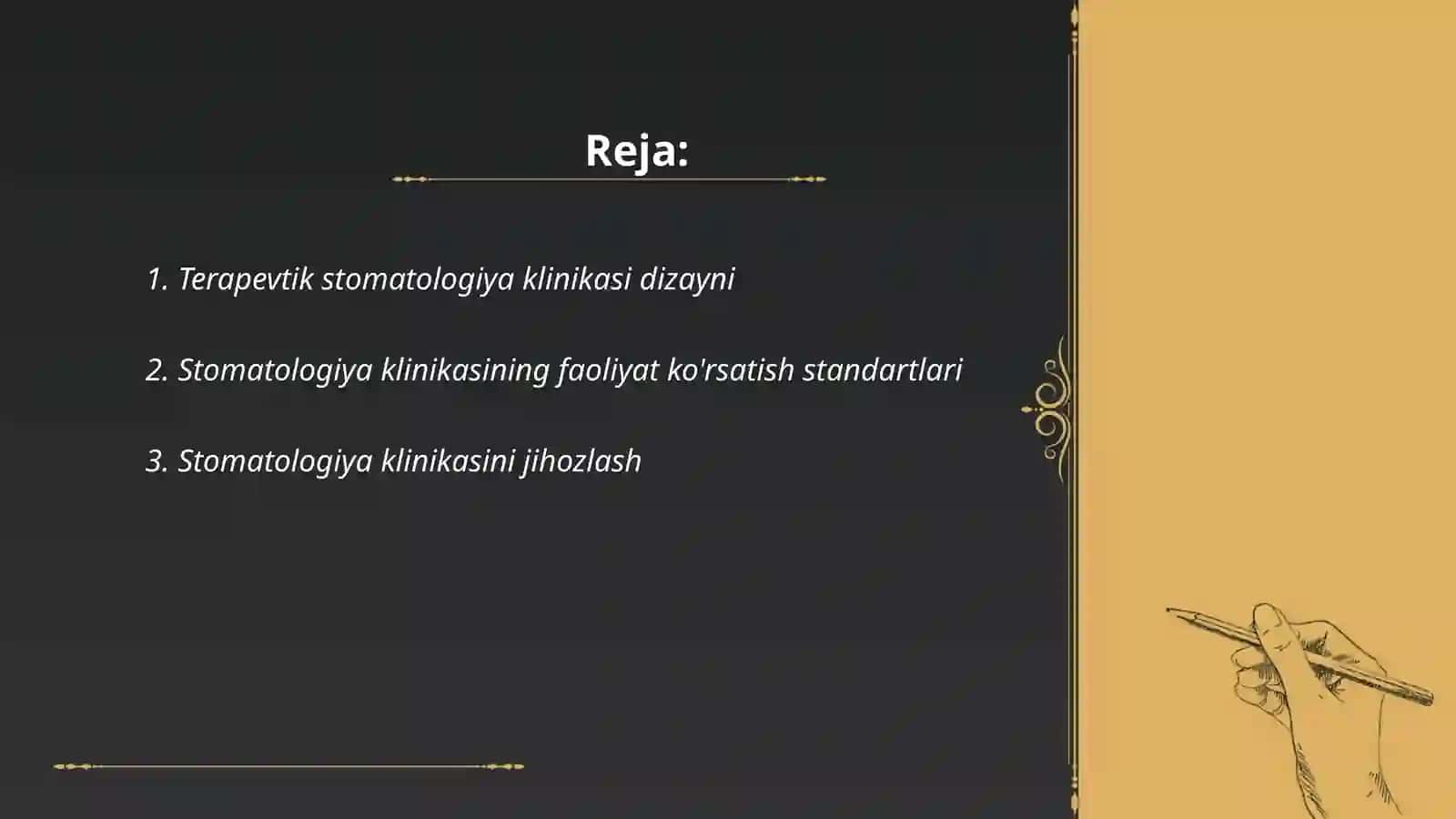 Terapevtik stomatologiya kilinikasi dizayni 2