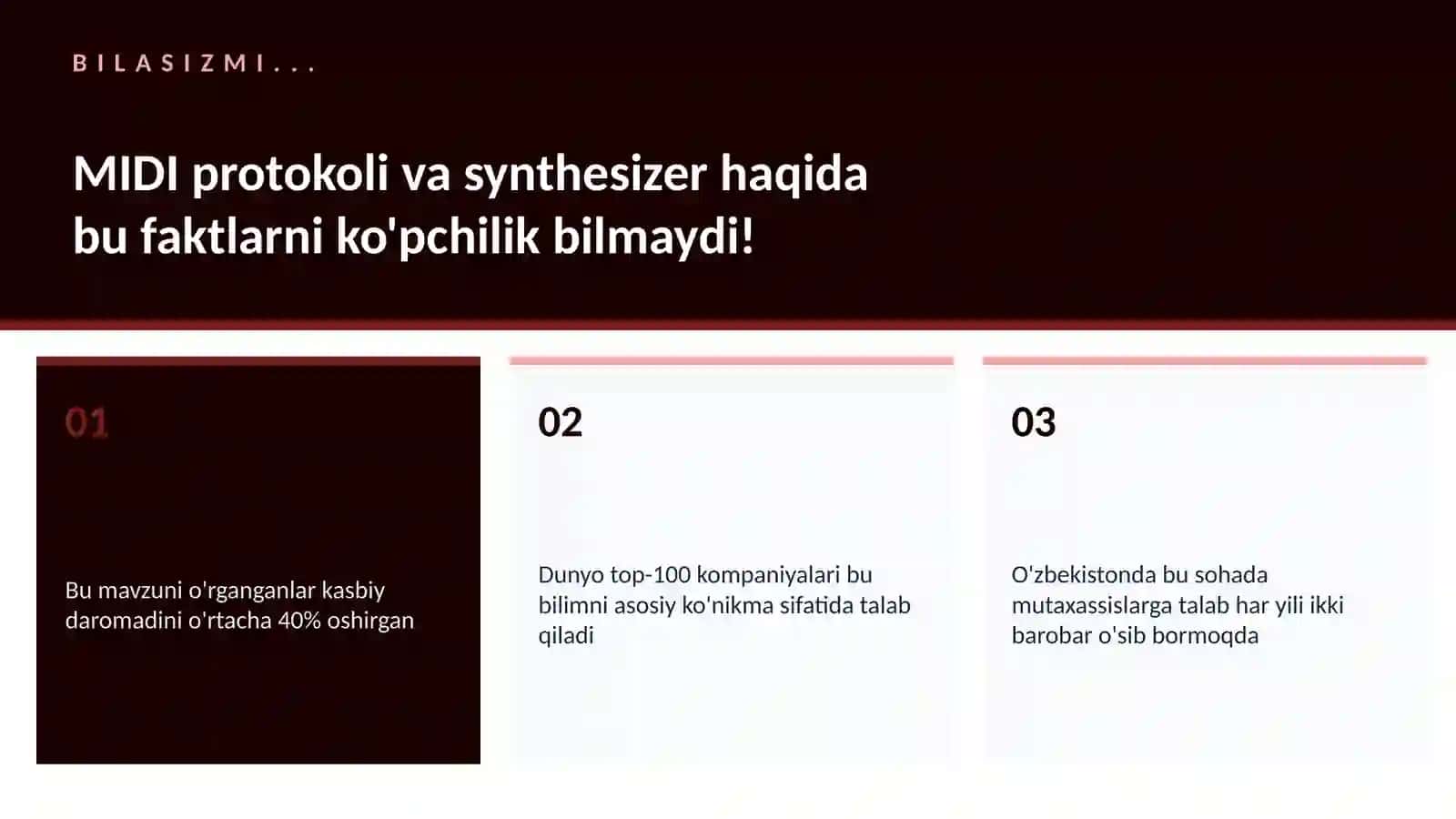 MUSIQA VA AUDIO TEXNOLOGIYALAR 2