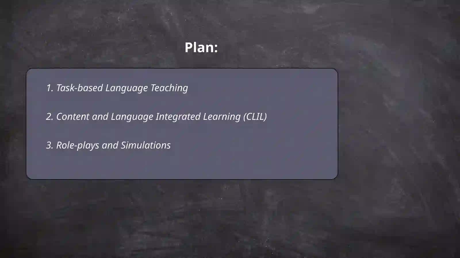 Task-based Language Teaching (TBLT) 2