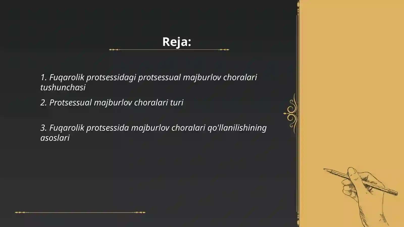 Fuqarolik protsessida protsessual majburlov choralari 2