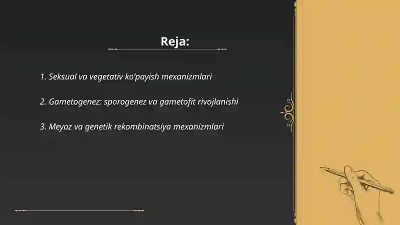Oʻsimliklarning koʻpayish fiziologiyasi 2