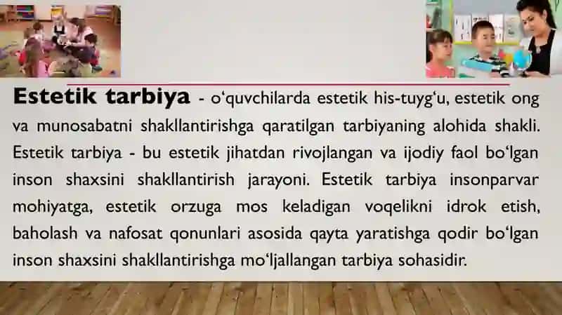 bolalarni estetik va etik ruhida tarbiyalash 2