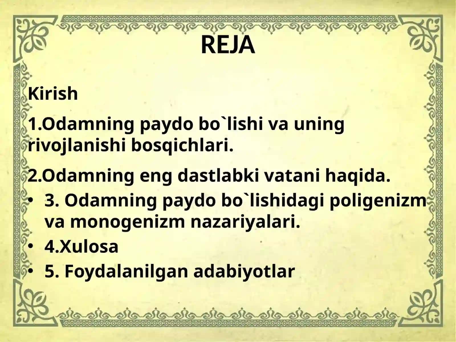 Zamonaviy odamning paydoboʻlishiva rivojlanishi 2