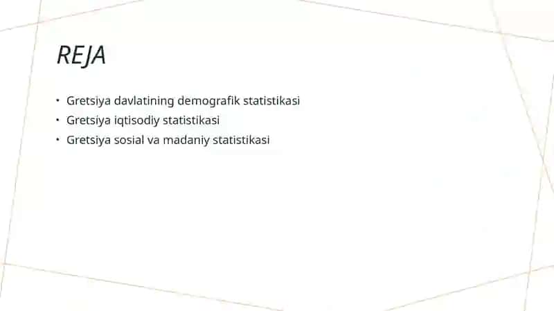Gretsiya davlatining statistikasi 2