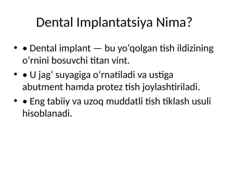 Dental Implantatsiya 2