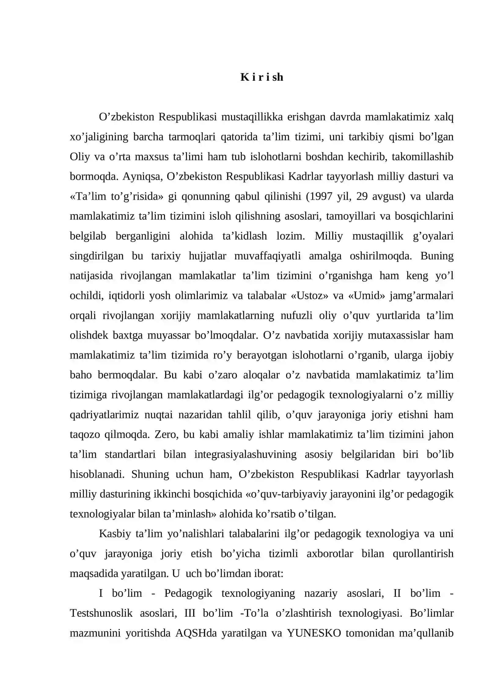 Ta’lim tizimini tubdan isloh qilishni belgilovchi xujjatlar 2