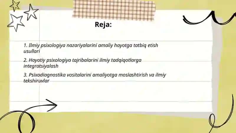 Ilmiy va hayotiy psixologiyaning oʻzaro hamkorligi 2