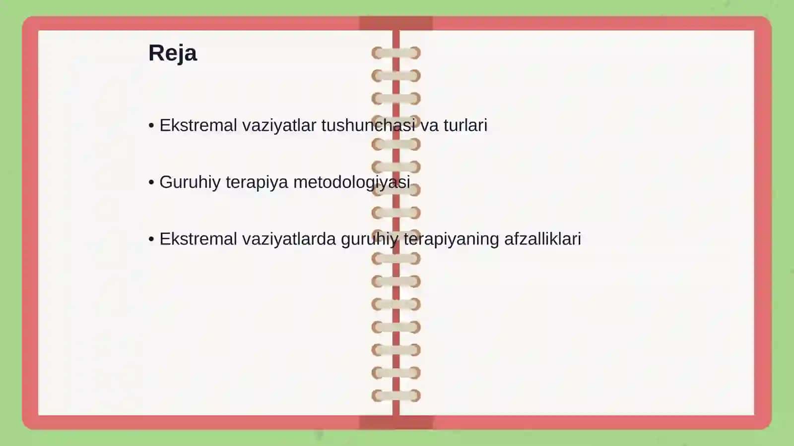 Ekstremal vaziyatlarda guruhiy terapiya 2
