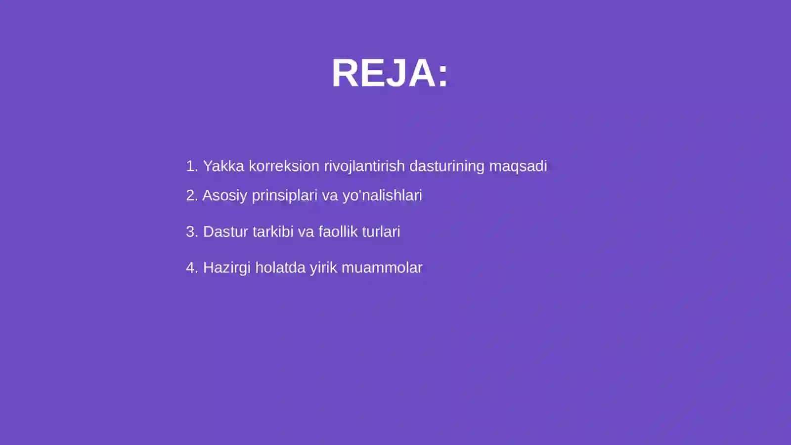 Yakka korreksion rivojlantirish dasturi 2