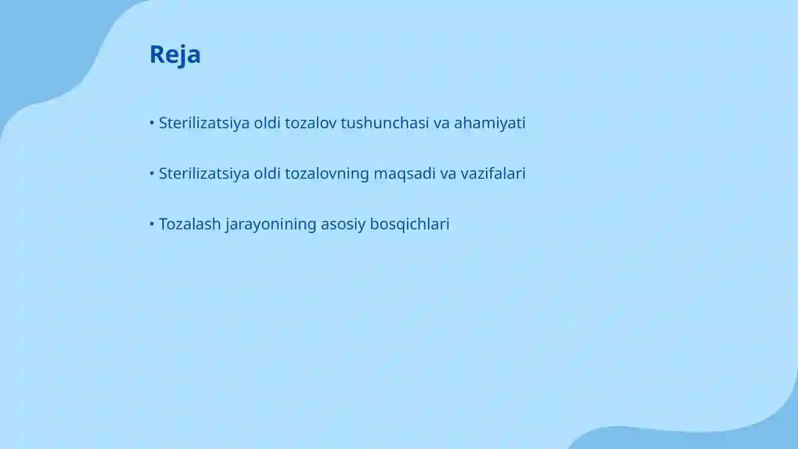 Sterilizatsiya oldi tozalov jarayoni 2