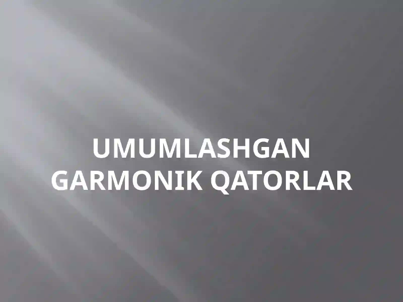 Nizomiy nomidagi TDPU101-F Akchik guruhi talabasi Raximova Nozimaning Matematika analiz fanidan Mustaqilishi 2