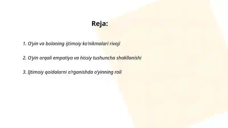 Oʻyin bola ijtimoiylashuvida tutgan oʻrni 2
